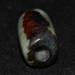 Antike Celadon Jade Perle vermtl Han Dynastie